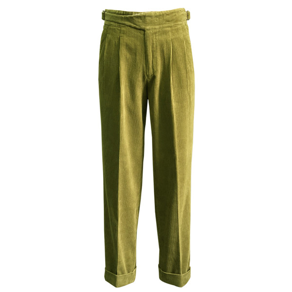 솔티 - Corduroy Gurkha Trouser (Yellow green)