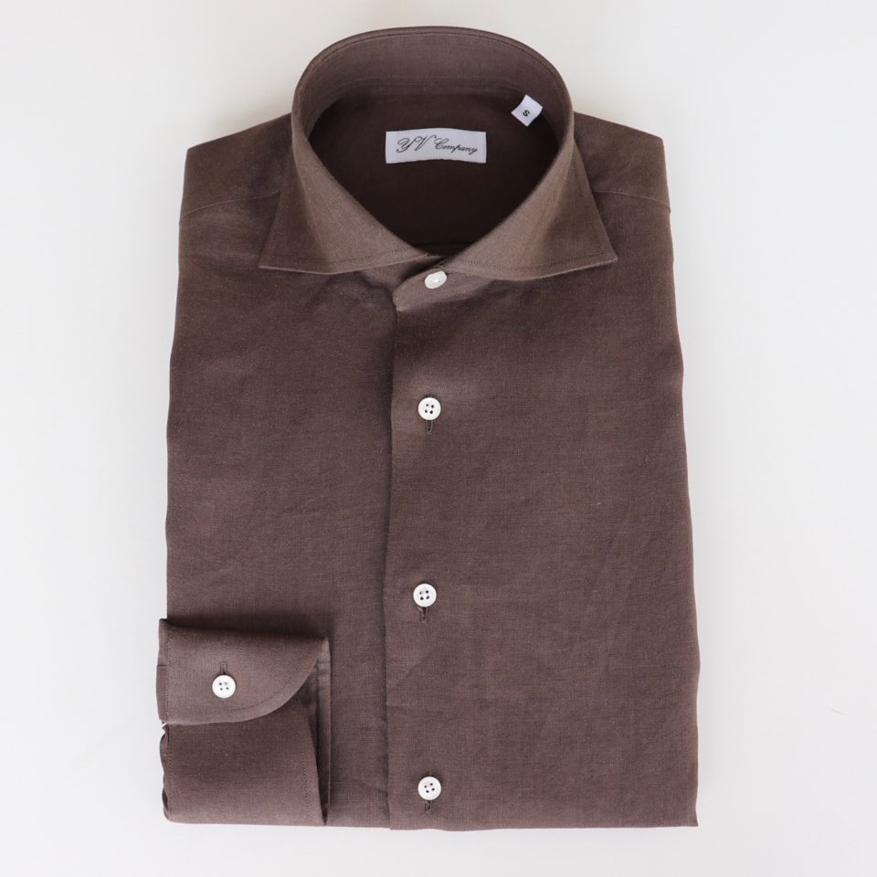 YV company linen shirt (brown)