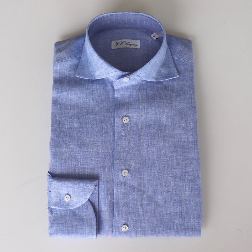 YV company linen shirt (blue)