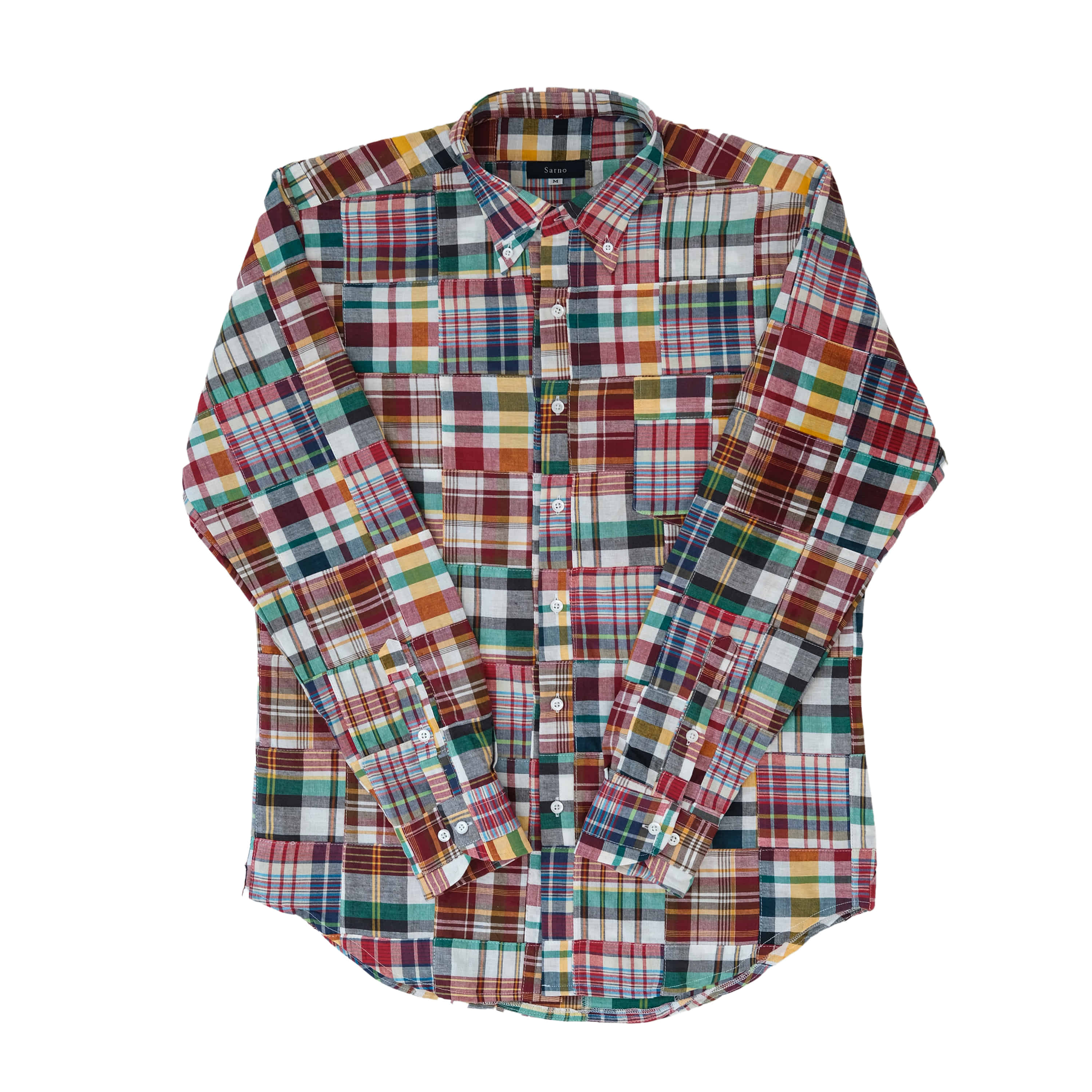 [Sarno] 101 Original India Patchwork Shirt Burgundy [오리지널 인도 패치워크 셔츠 버건디]
