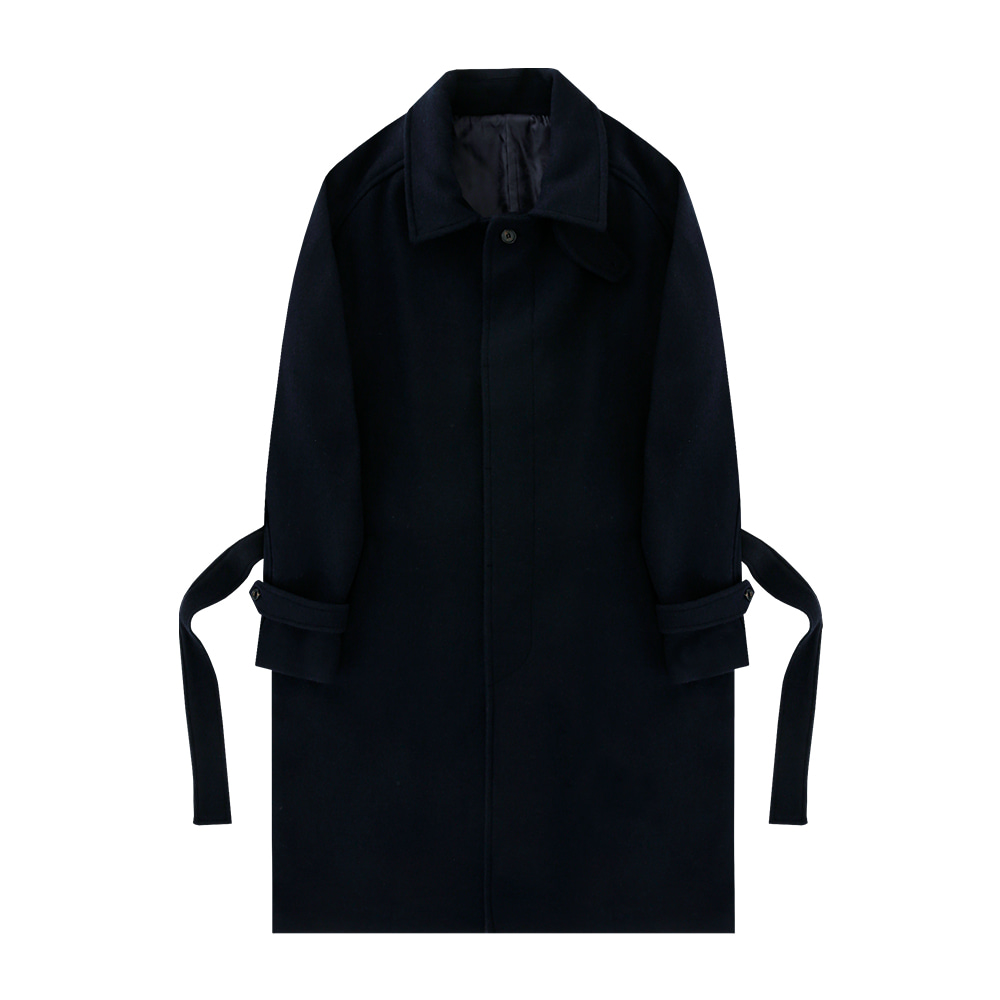 [벨리프] Wool soft Balmaccan Coat (Navy)