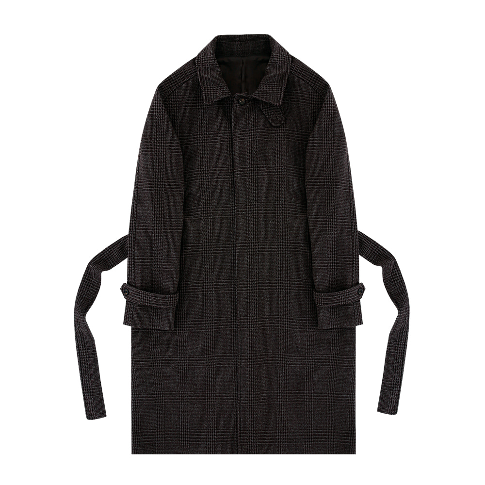 [벨리프] Tweed Glen Check Raglan Balmaccan Coat (Brown)