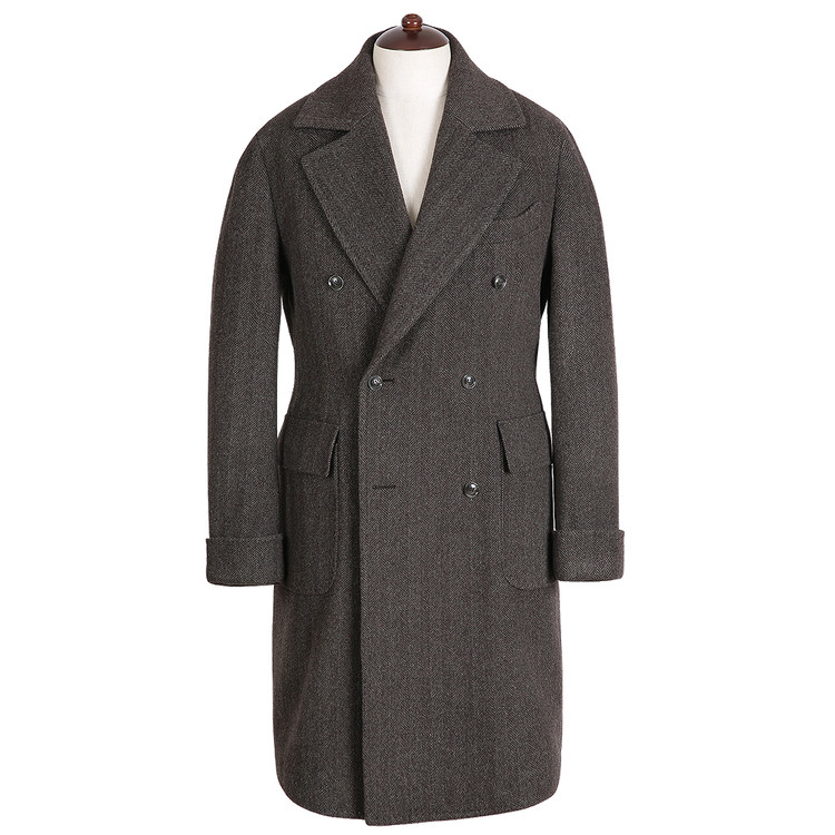 솔티 - HBT Wool Cashmere Polo Coat (Brown)