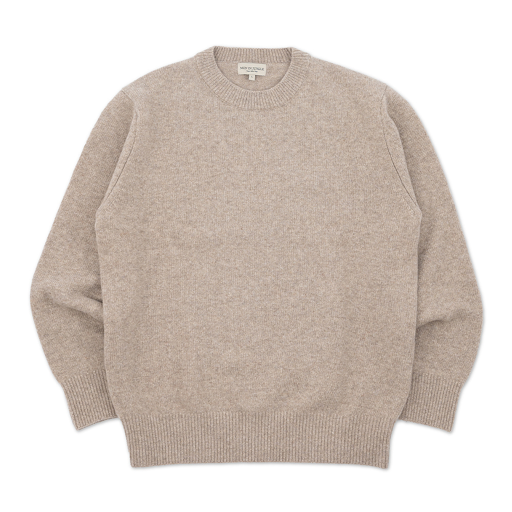 [맨인정글] IVY Crew-neck Sweater - Beige