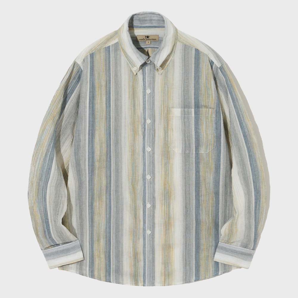 [파시테아거리]  Amalfi button-down shirt(Multi stripe)