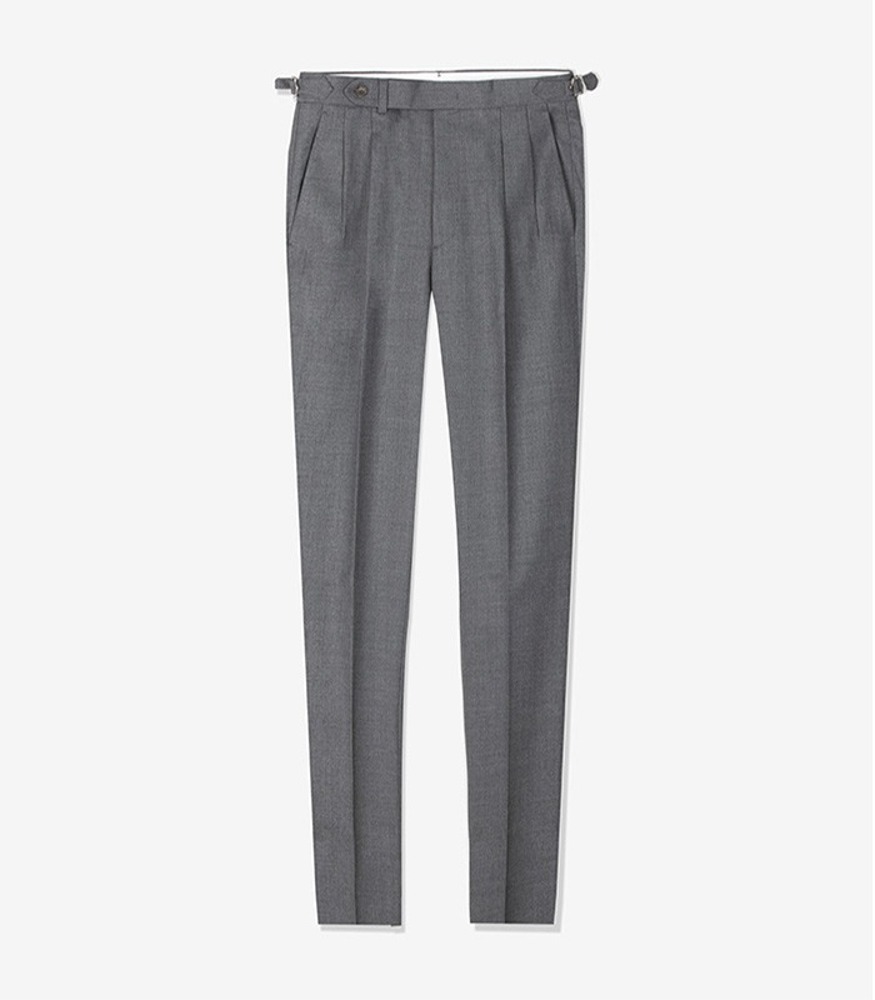 [메버릭] 2P Beltless Wool trousers (Grey)