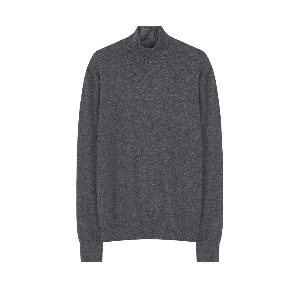 [벨리프]   Cashmere Wool soft turtleneck Knit (Charcoal)