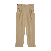 벨리프 -  Linen / Cotton Twill adjust 2Pleats relaxed Trousers (Beige)