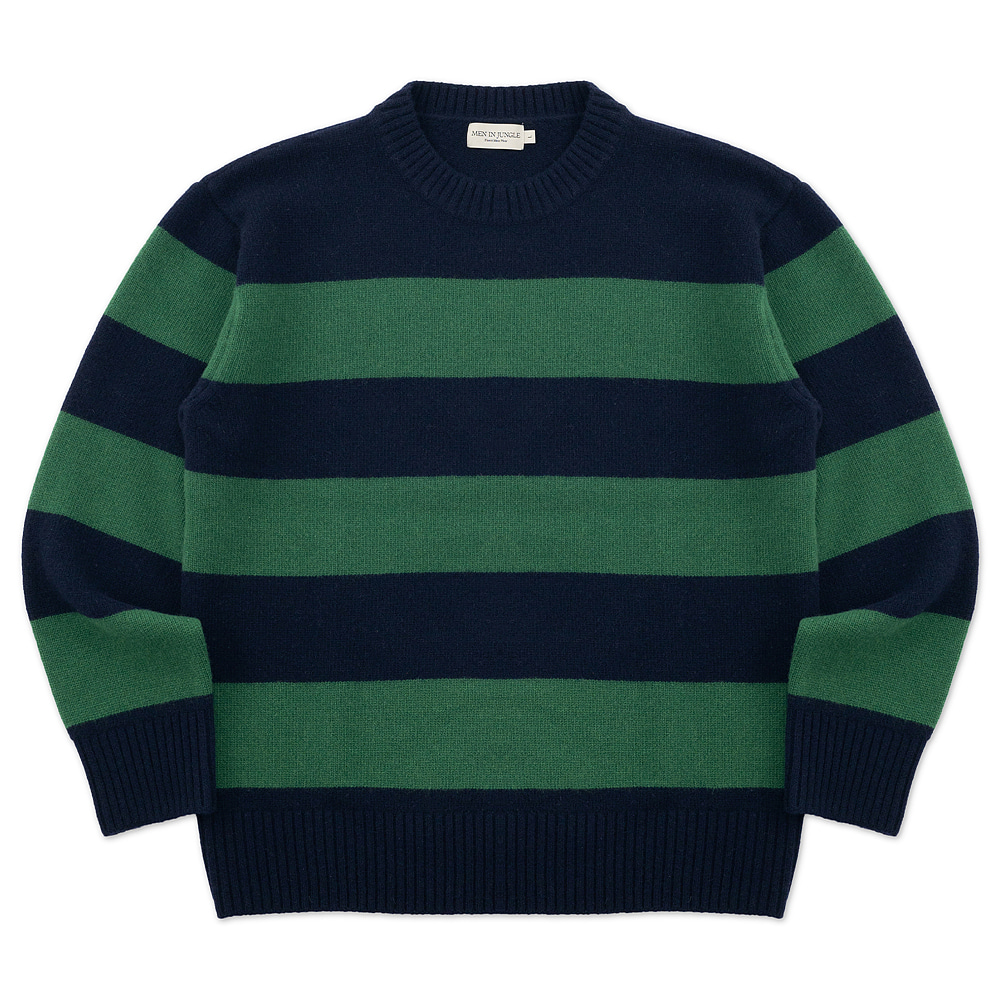 [맨인정글] Yacht club Crewneck Sweater - Green/Navy 11/30 예약발송