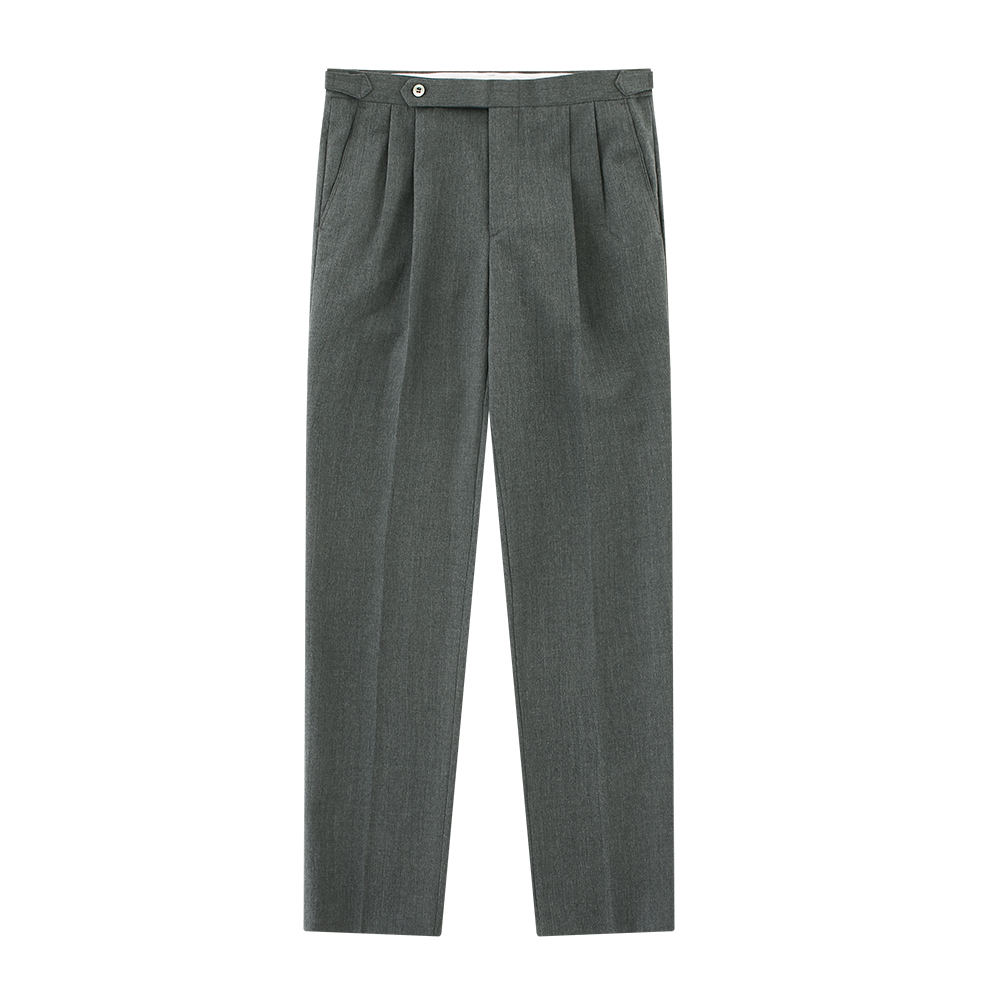 [벨리프] 23SS Wool soft two tuck adjust pants (Gray)