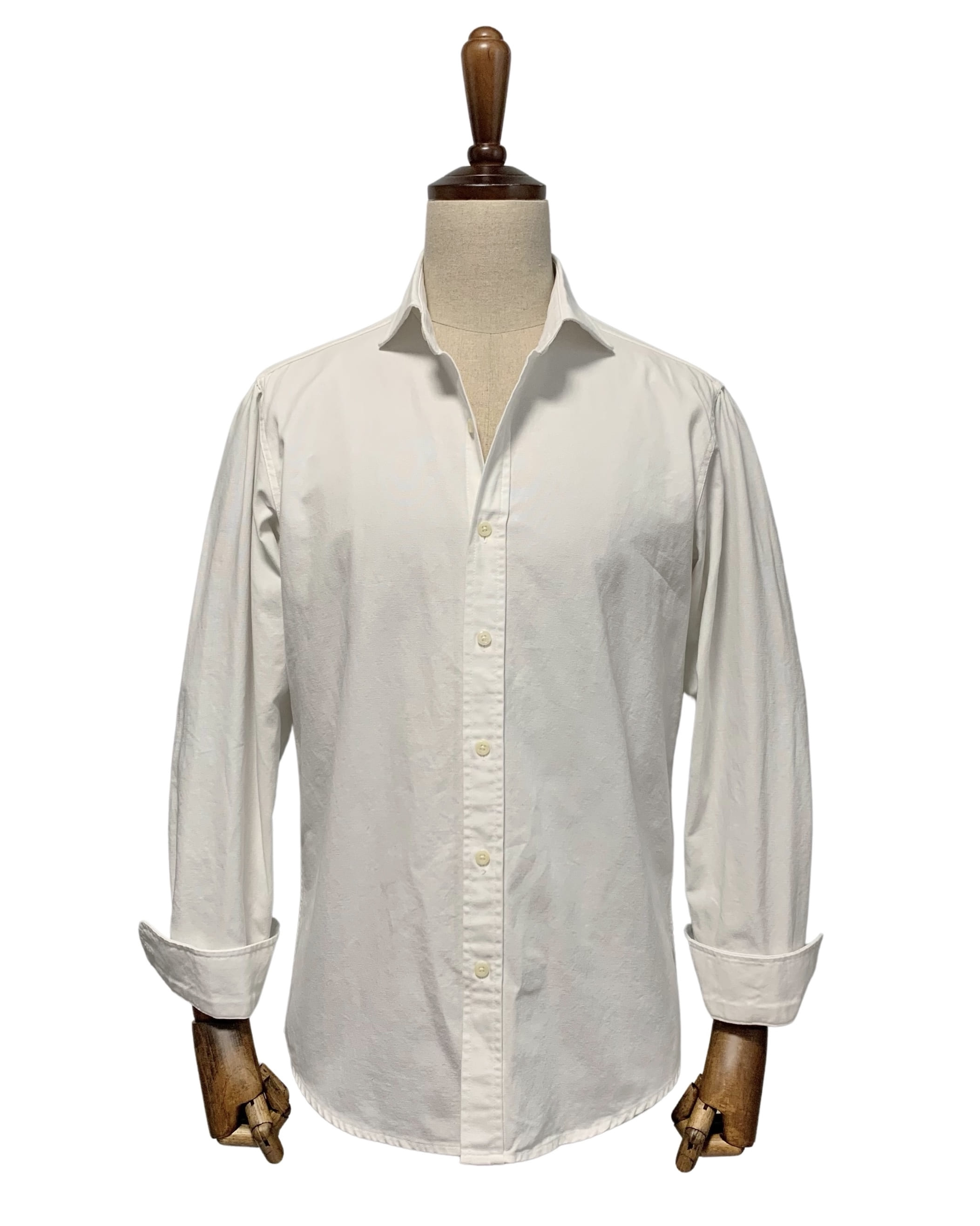 [파시테아 거리] 마르조 셔링 와이드카라 셔츠 (White)