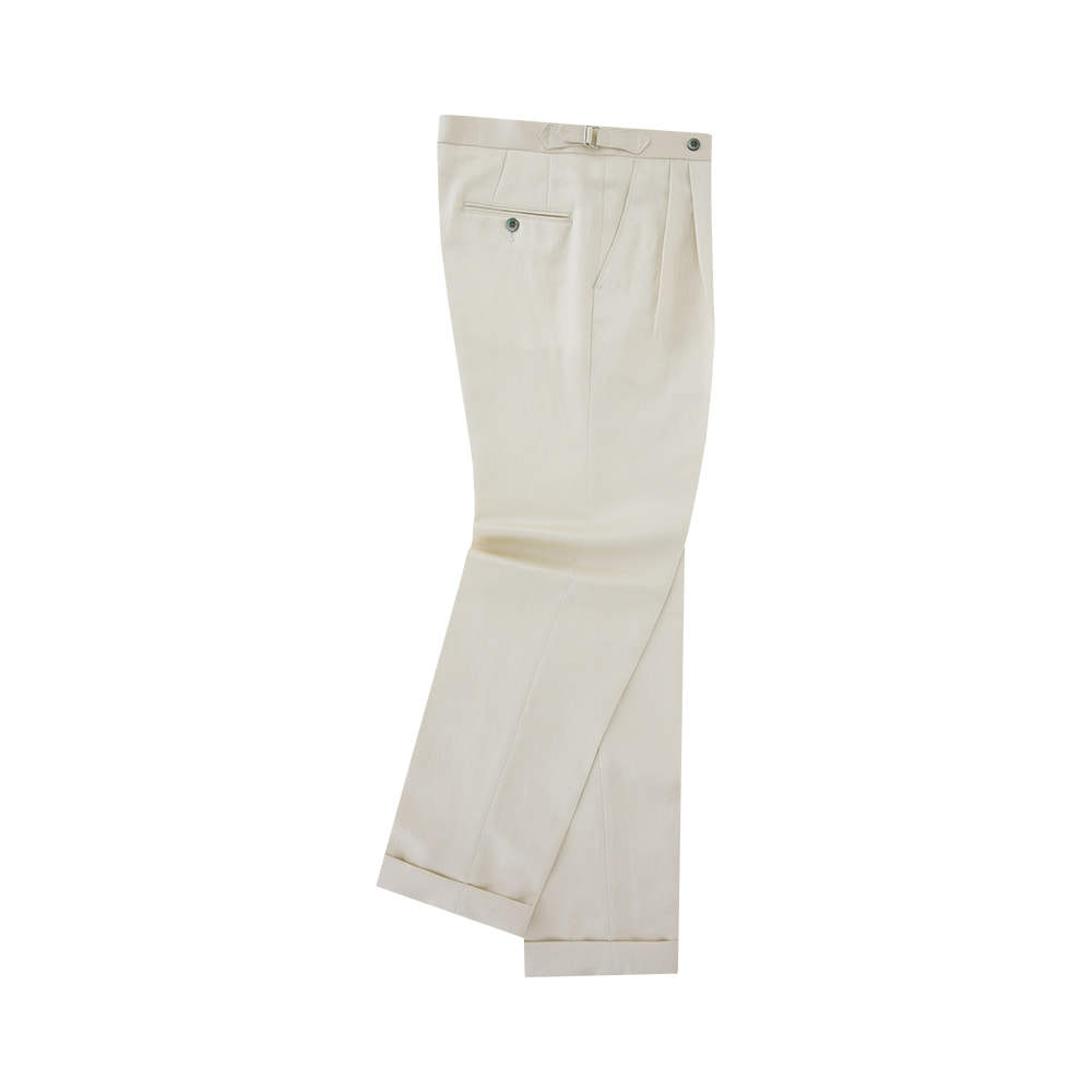 [벨리프] Linen soft adjust 2Pleats Trousers (Ecru) 5/25일 발송예정
