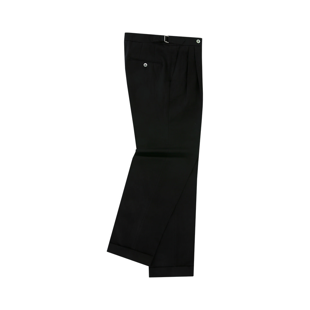 [벨리프] (5/25발송) Linen soft adjust 2Pleats Trousers (Black)
