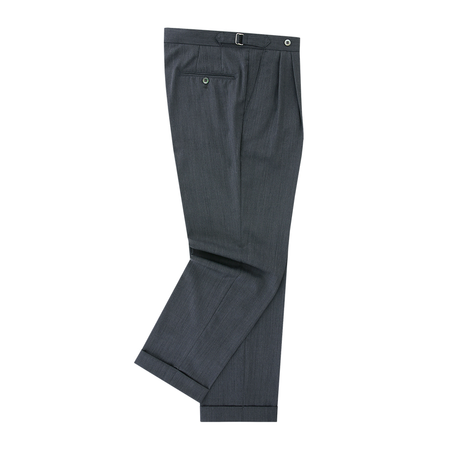 [벨리프] 22FW Wool soft adjust 2Pleats Easy Trousers (Gray)