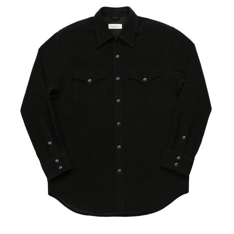 [솔티] 035 Corduroy Western Shirts (Black)