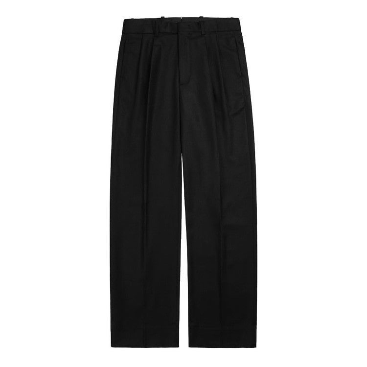 [솔티]  Bonheur Wide Wool Trousers (Black)
