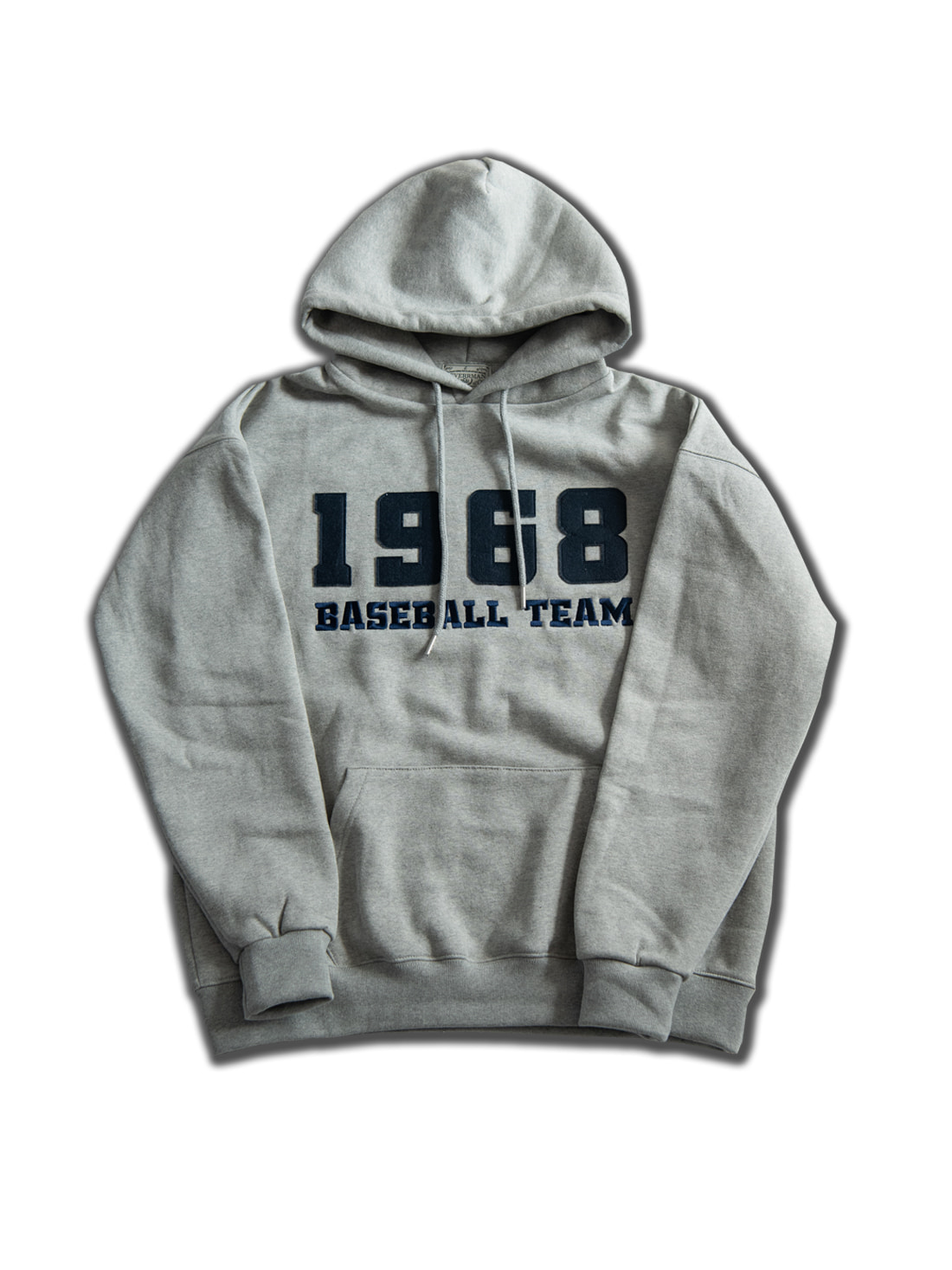 [드베르망] baseball team hoodie (melange grey)
