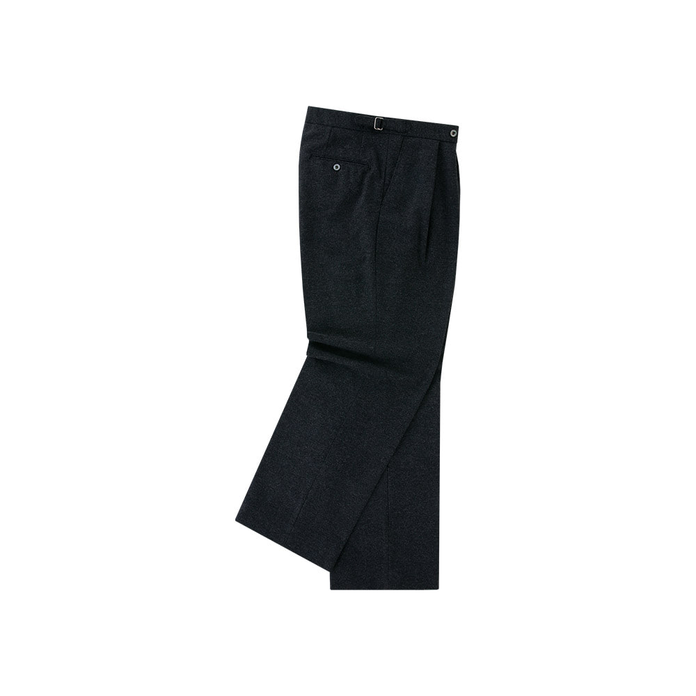 [벨리프] [Easy line] Wool Flannel Wide Pants (Charcoal)