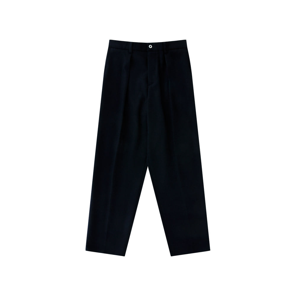 [벨리프] [Easy line] Wool Flannel banding pants (Navy)