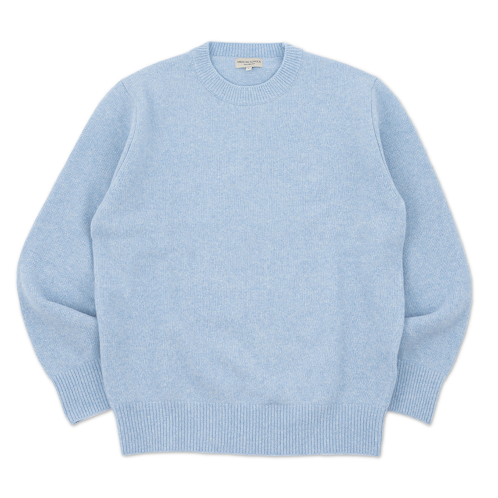 [맨인정글] IVY Crew-neck Sweater - Sky Blue